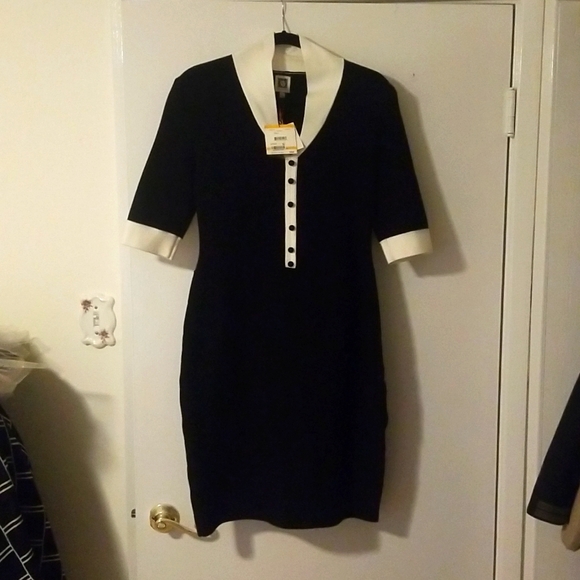 Anne Klein Dresses & Skirts - Anne Klein 3/4 Sleeve Black White Dress NWT